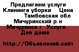 Предлагаем услуги Клининга(уборки) › Цена ­ 1 000 - Тамбовская обл., Мичуринский р-н, Мичуринск г. Услуги » Для дома   